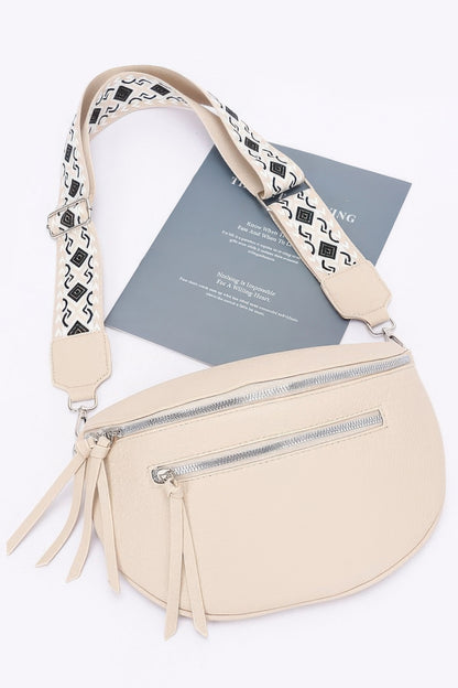 Faux Leather Crossbody Bag Belt