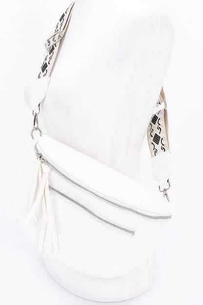Faux Leather Crossbody Bag Belt