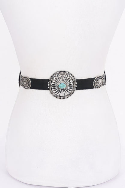 Multi Metal Vintage Pu Belt