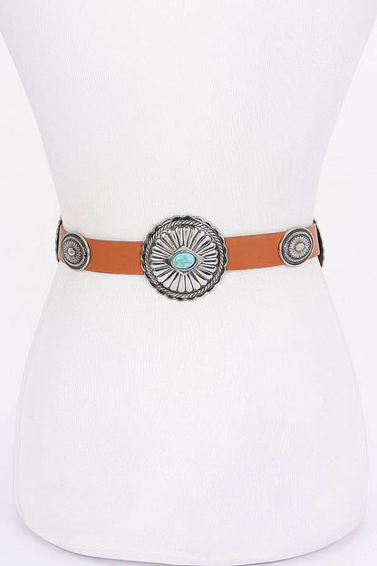 Multi Metal Vintage Pu Belt