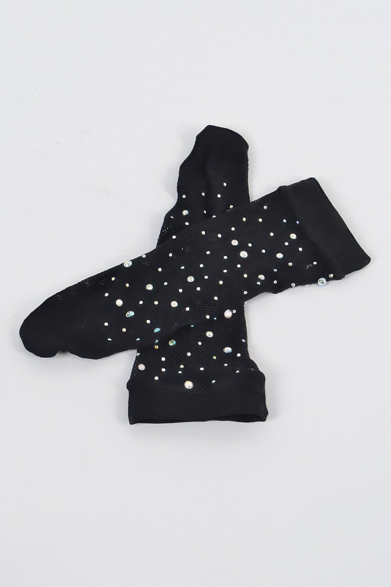 Rhinestone Mesh Socks