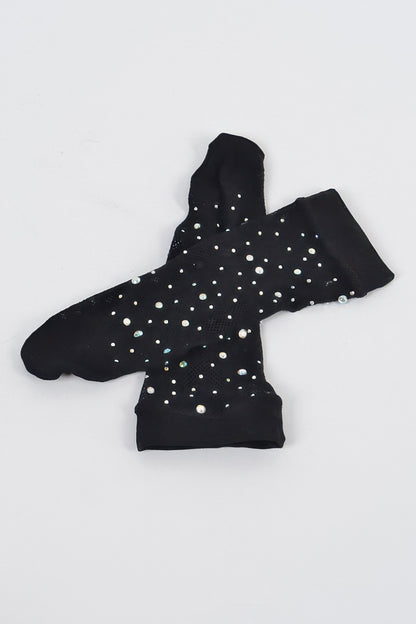 Rhinestone Mesh Socks