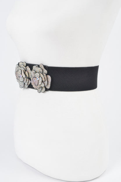 Ab Stone Flower Elastic Belt