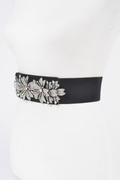 Ab Stone Flower Elastic Belt