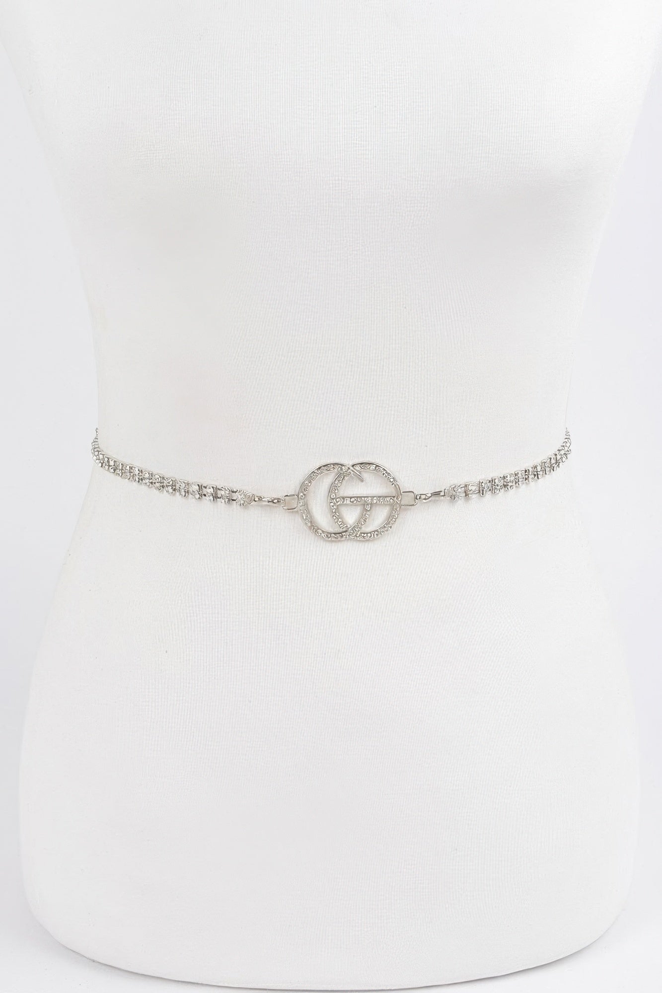 Rhinestone Metal Chain Belt