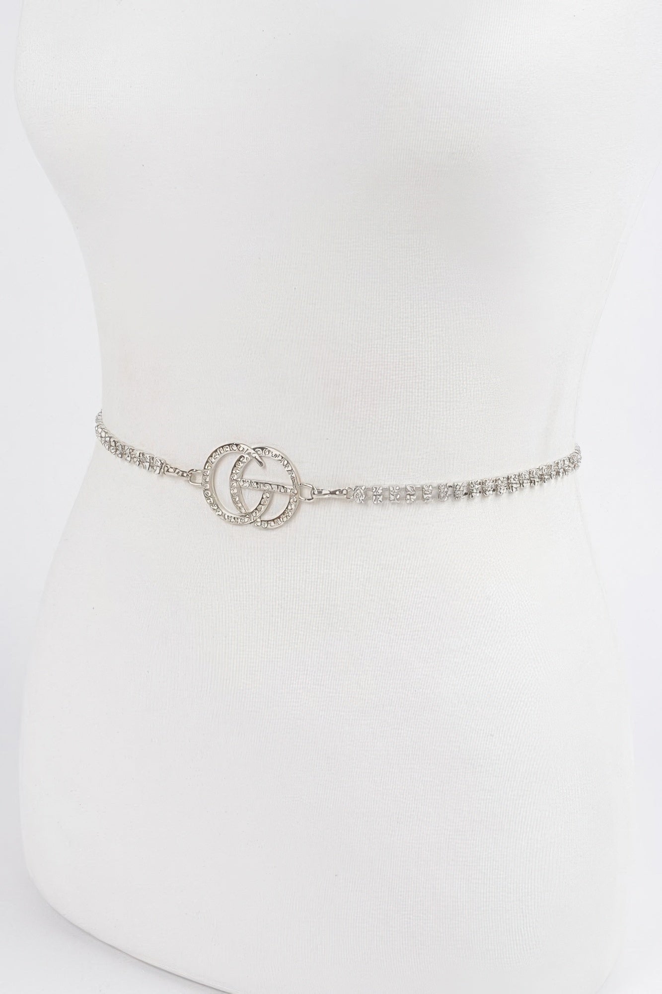 Rhinestone Metal Chain Belt