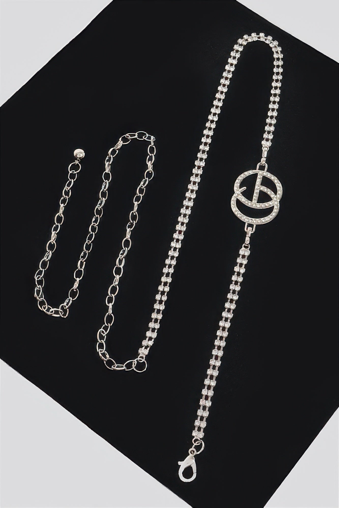 Rhinestone Metal Chain Belt