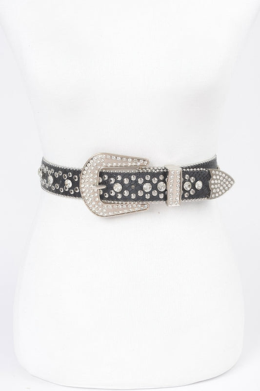 Studded Rhinestone Belt
