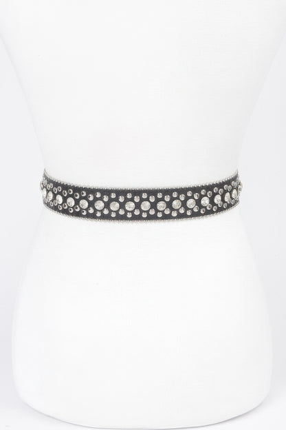 Studded Rhinestone Belt
