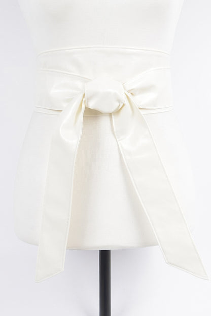 Faux Leather Tie Up Belt