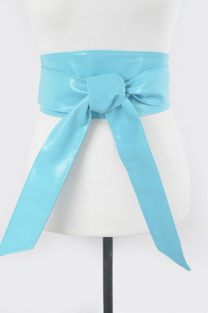 Faux Leather Tie Up Belt