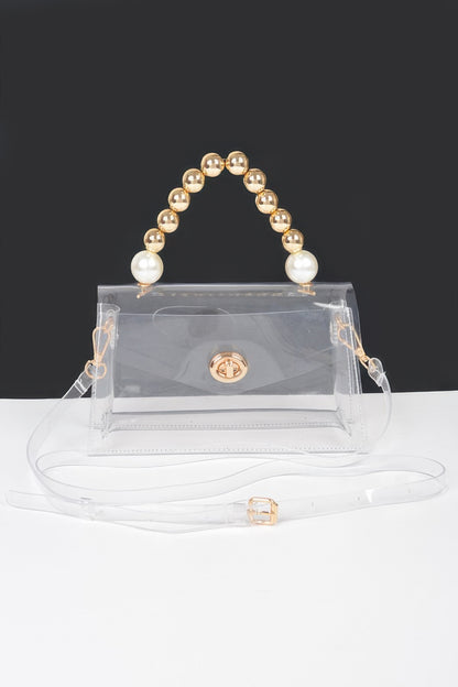 Transparent Ccb Handle Flap Clutch