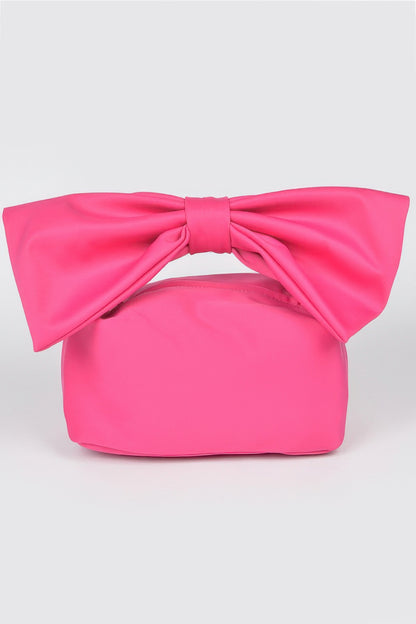 Nylon Bow Handle Women's Clutch Bag