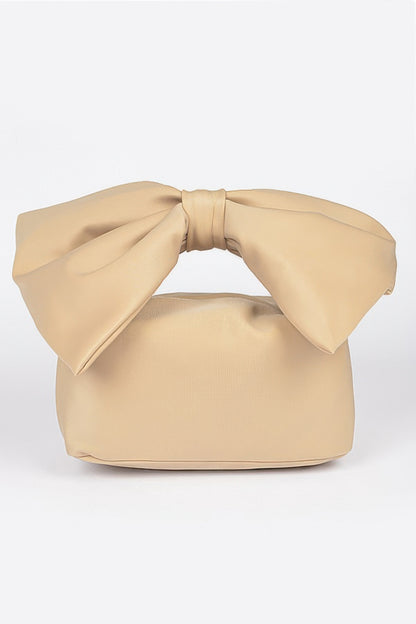 Nylon Bow Handle Women's Clutch Bag