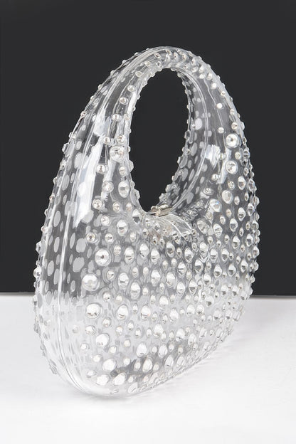 Rhinestone Hot Fix Clear Acrylic Clutch