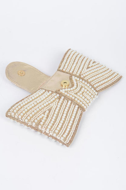 Rhinestone And Pearl Party Clutch