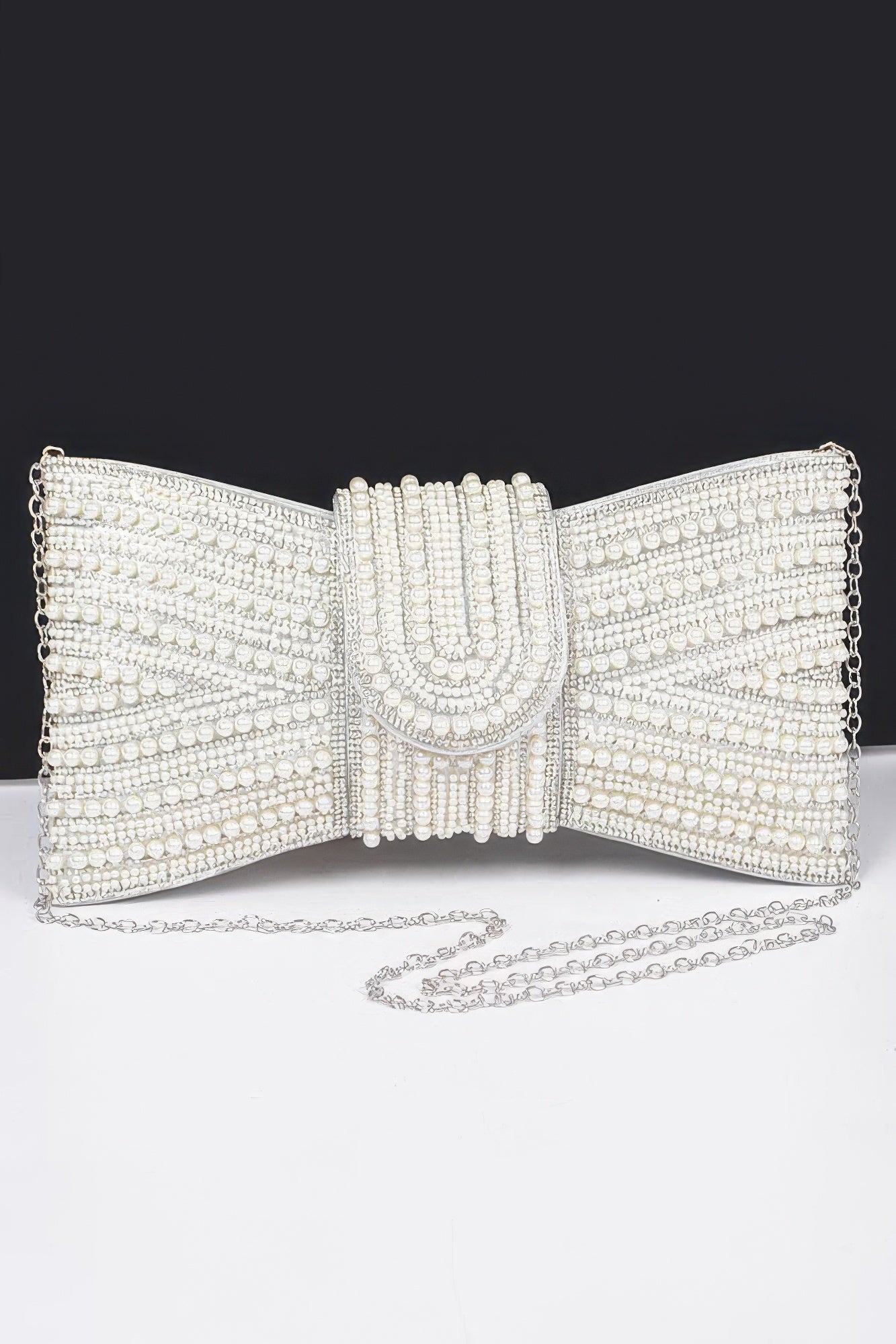 Rhinestone And Pearl Party Clutch