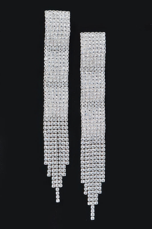 Rhinestone Fringe Earring