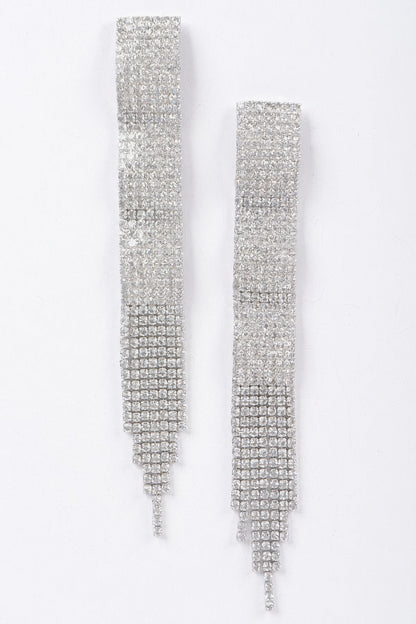 Rhinestone Fringe Earring