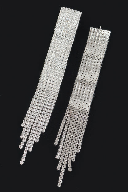 Rhinestone Fringe Earring