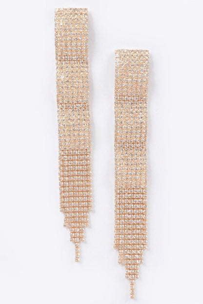 Rhinestone Fringe Earring