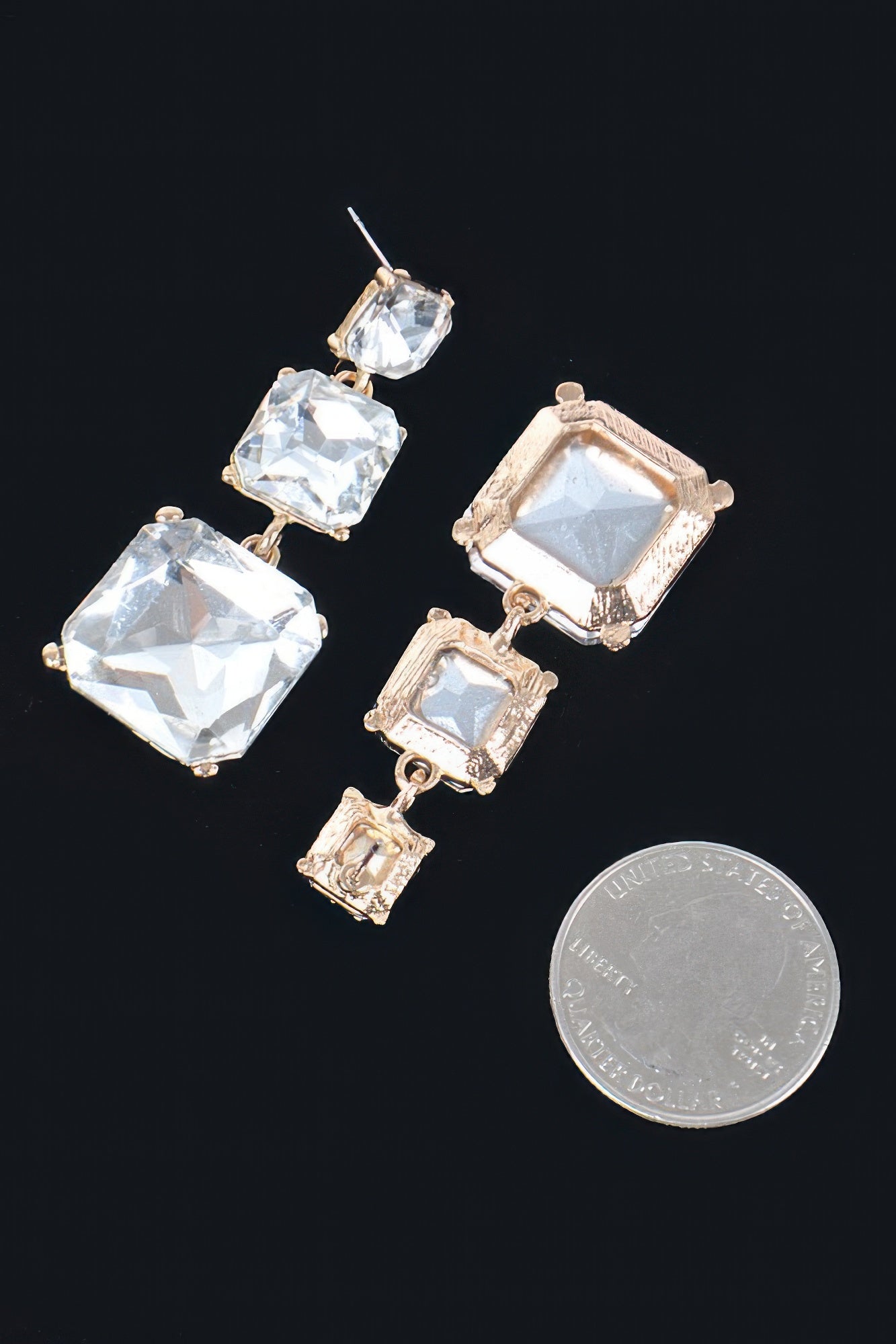 Rhinestone Dangle Earring 