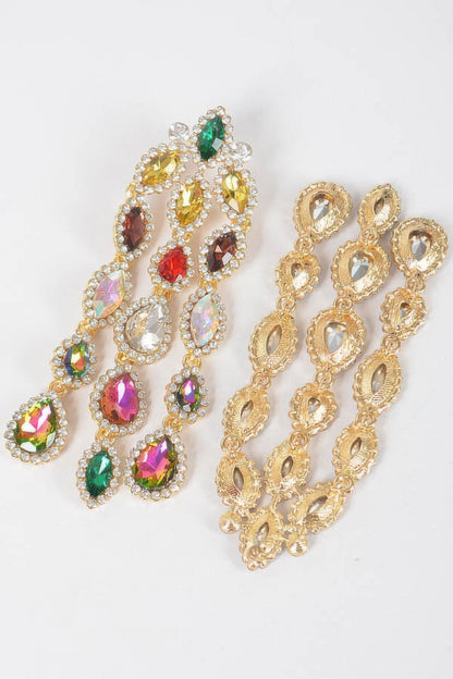Rhinestone Fringe Earring