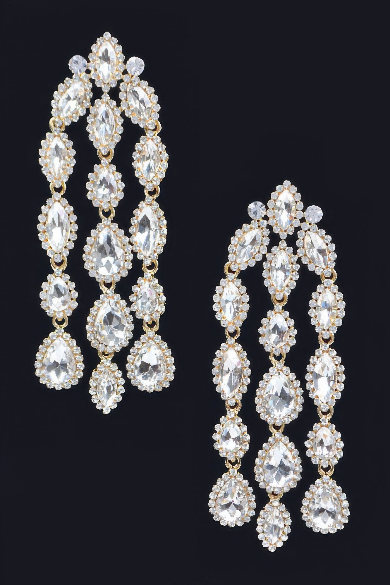 Rhinestone Fringe Earring