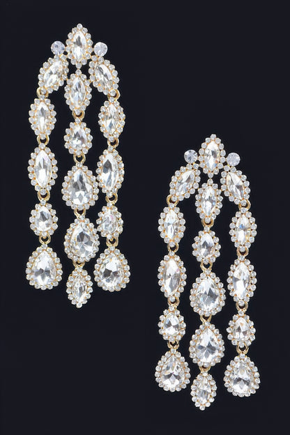 Rhinestone Fringe Earring