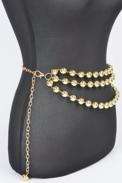 Multi Layered Ccb Ball Chain Belt