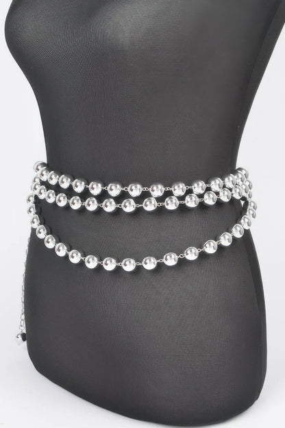 Multi Layered Ccb Ball Chain Belt