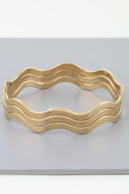 Triple Layer Wave Bracelet
