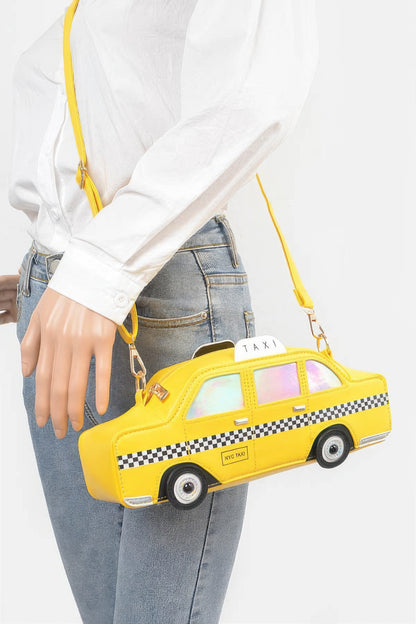 Faux Leather Taxi Novelty Bag