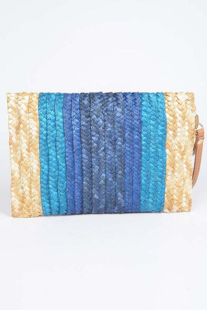 Straw Coloful Envelope Clutch