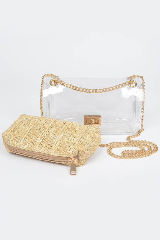 Transparent Crossbody Bag W/pouch