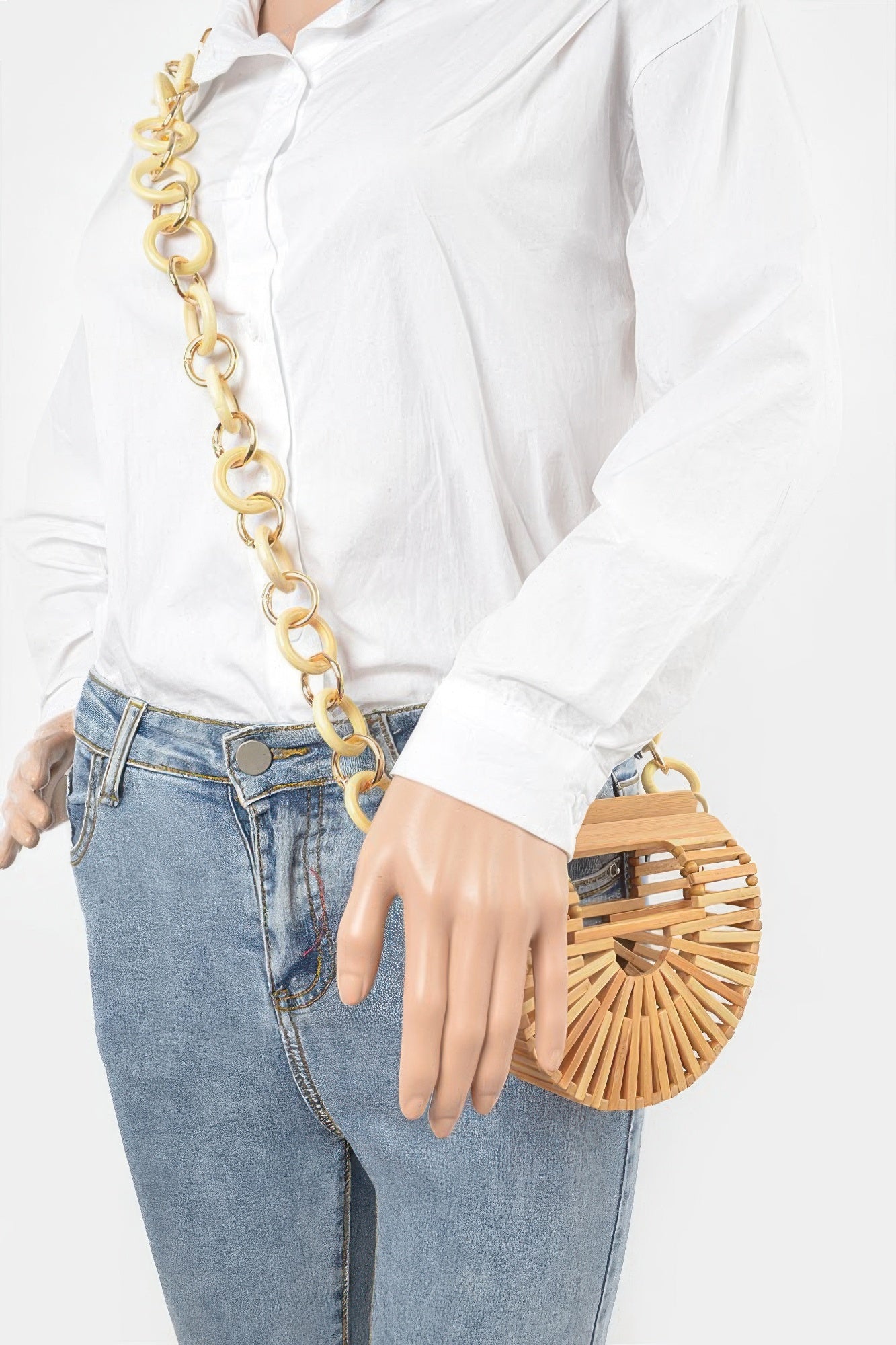 Bamboo Oversized Chain Bag