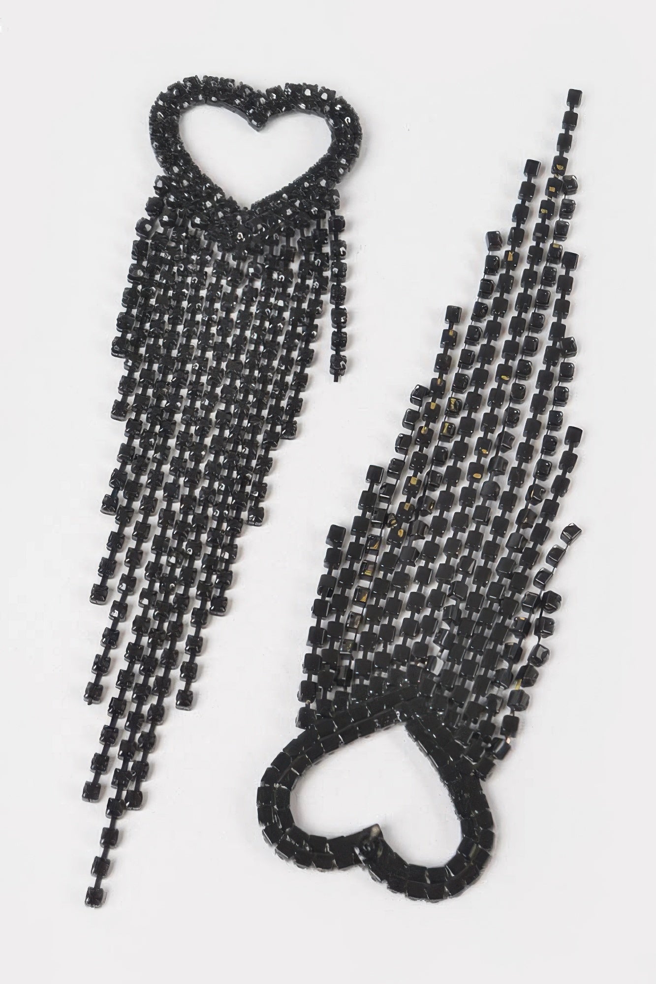 Rhinestone Heart Fringe Earring