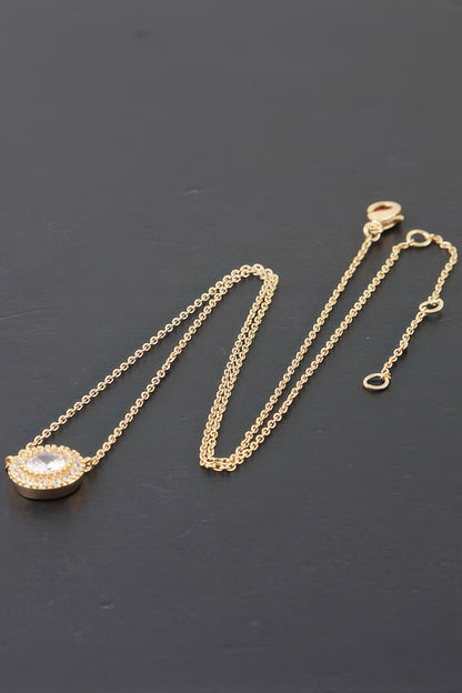 Modern Rhinestone Pendant Necklace