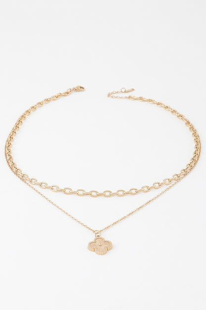Double Clover Chain Necklace