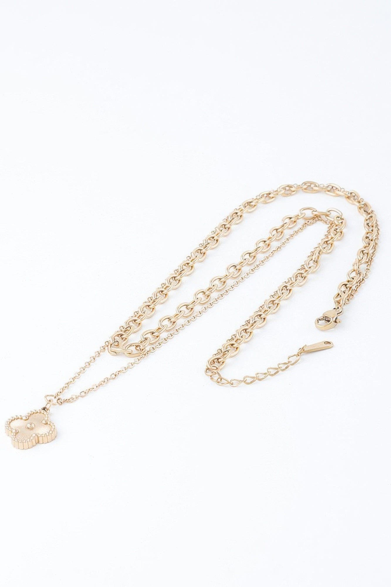 Double Clover Chain Necklace