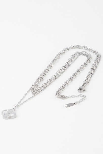 Double Clover Chain Necklace