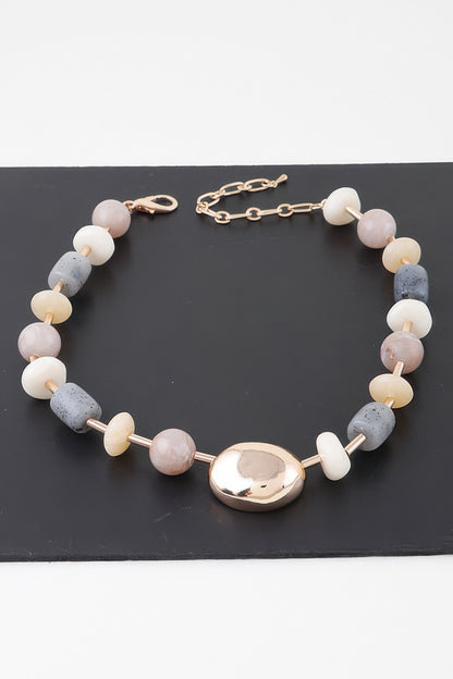Multi Modern Stone Necklace