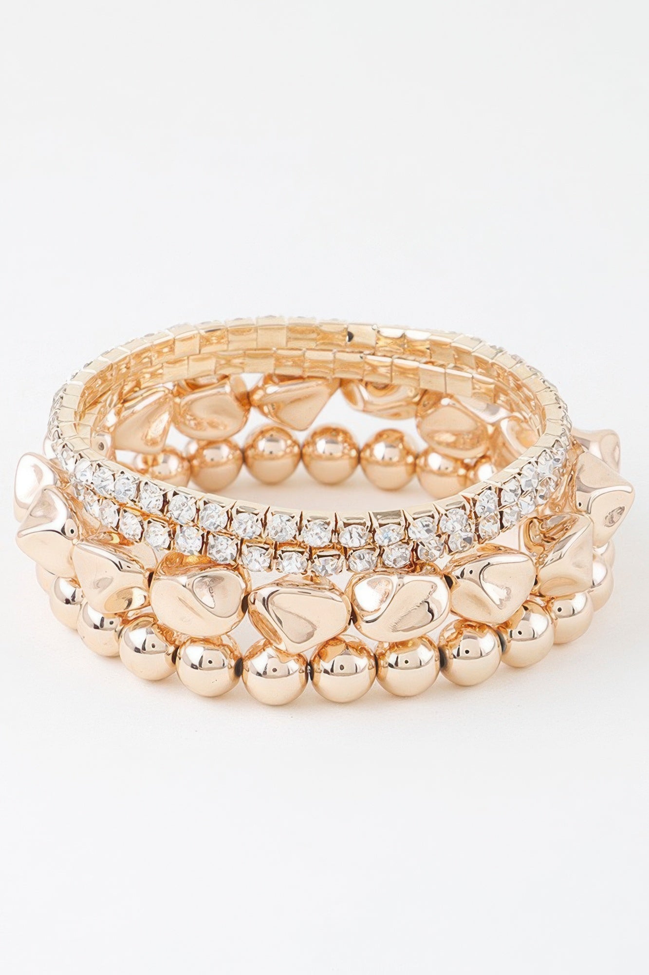 Multi Rhinestone Beaded Bracelet