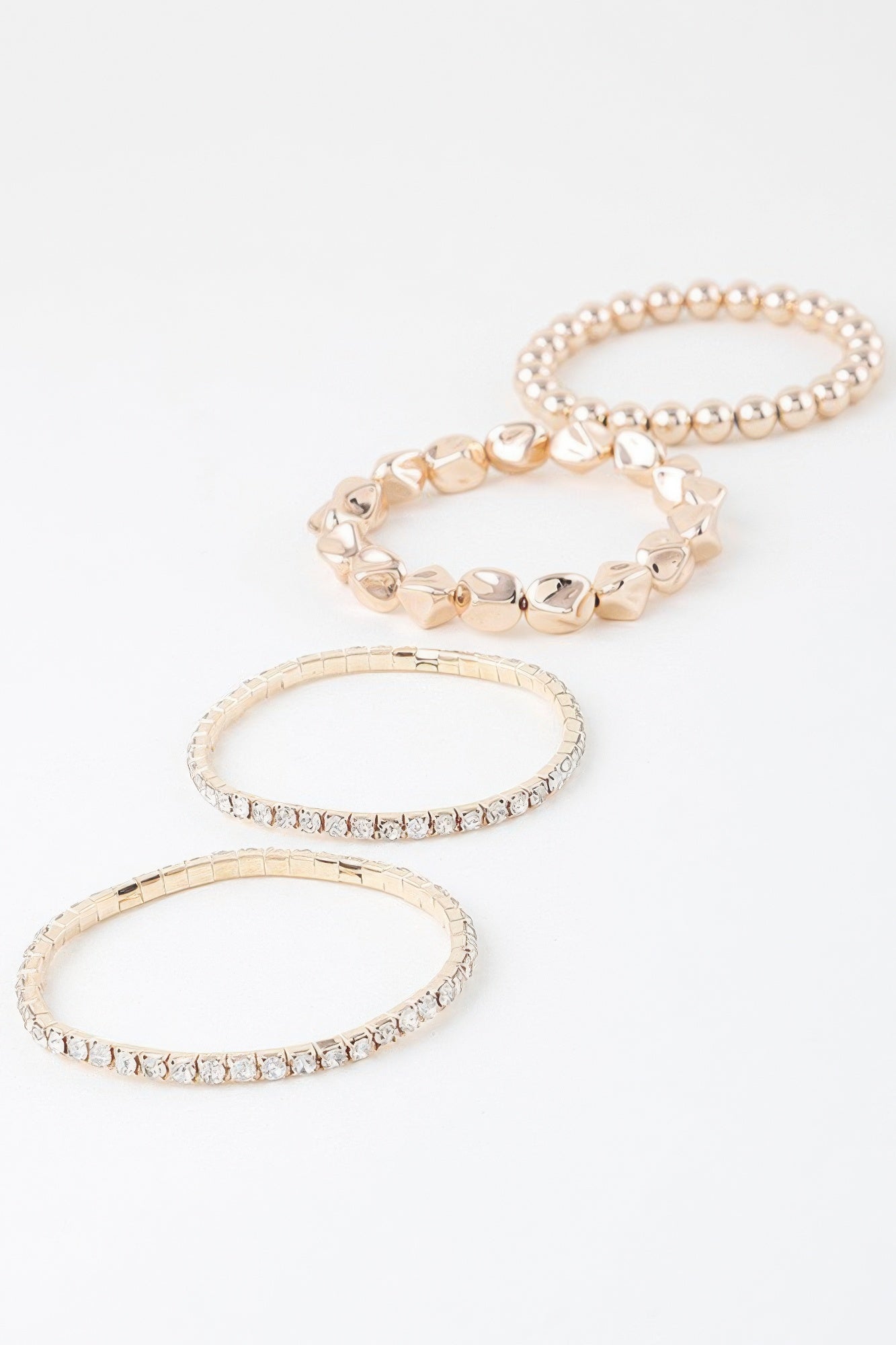 Multi Rhinestone Beaded Bracelet