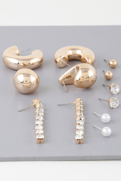 Multi Modern Earrings Set