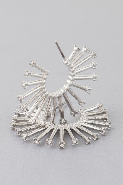 Rising Bejeweled Sun Hoop Earrings