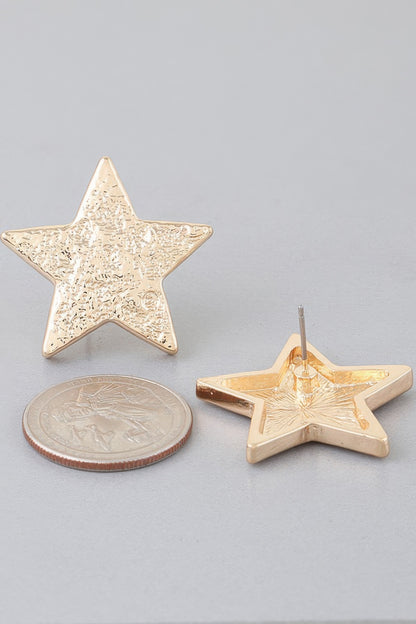 I'm A Star Hammered Earrings