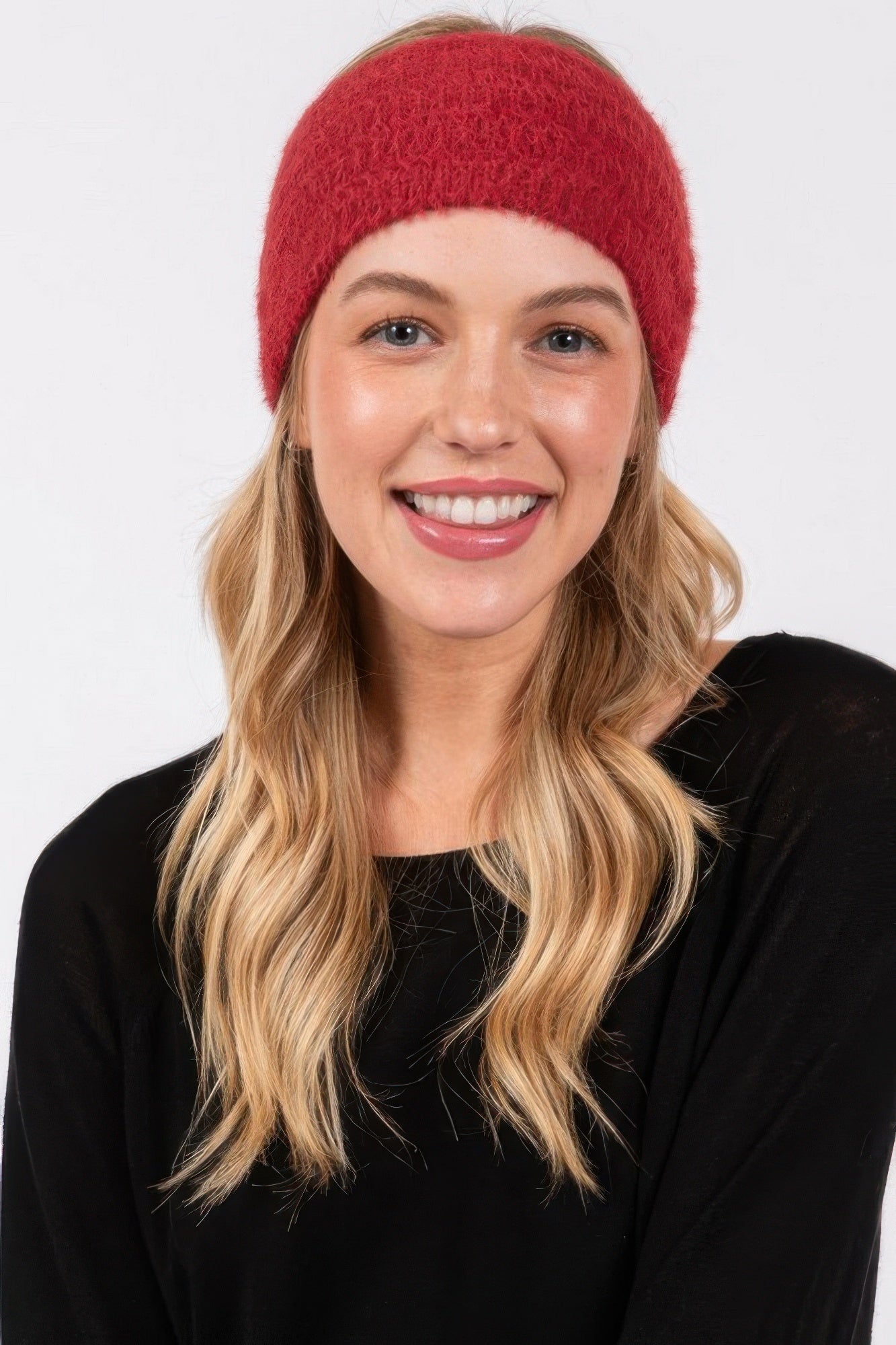 Fuzzy Cable Knit Headband