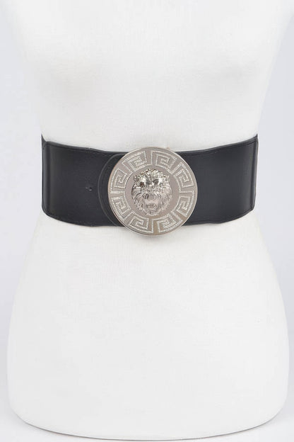 Lion Buckle Elastic Belt