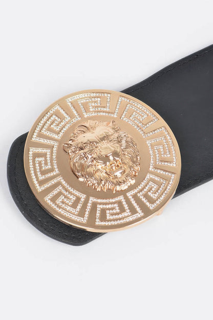Lion Buckle Elastic Belt